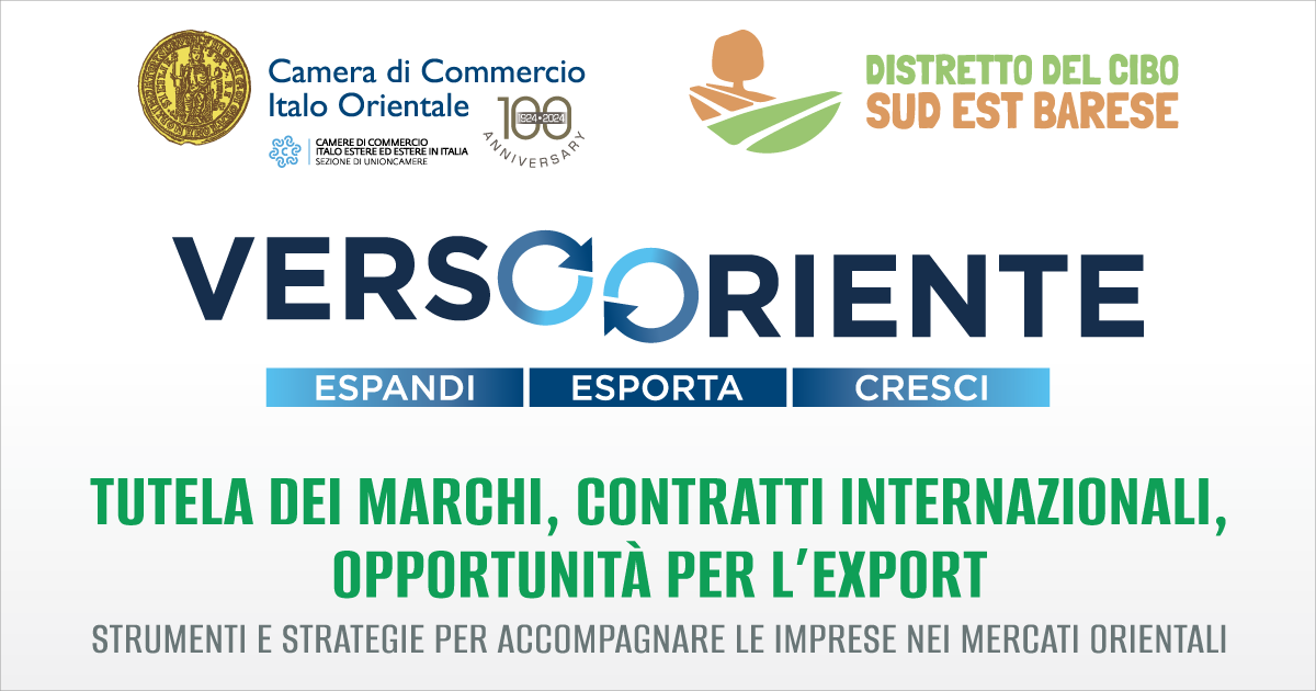 TUTELA DEI MARCHI, CONTRATTI INTERNAZIONALI, OPPORTUNITÁ PER L'EXPORT
